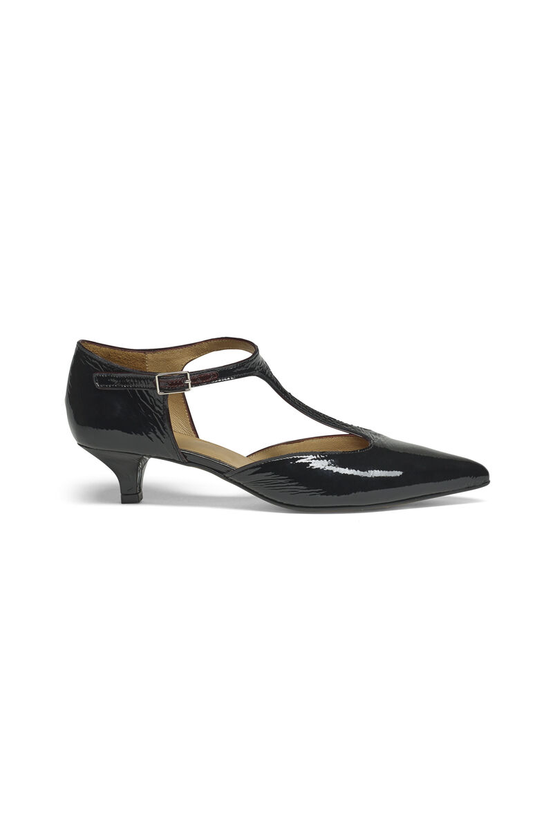 Amelia Cracked Shoes, in colour Black - 1 - GANNI