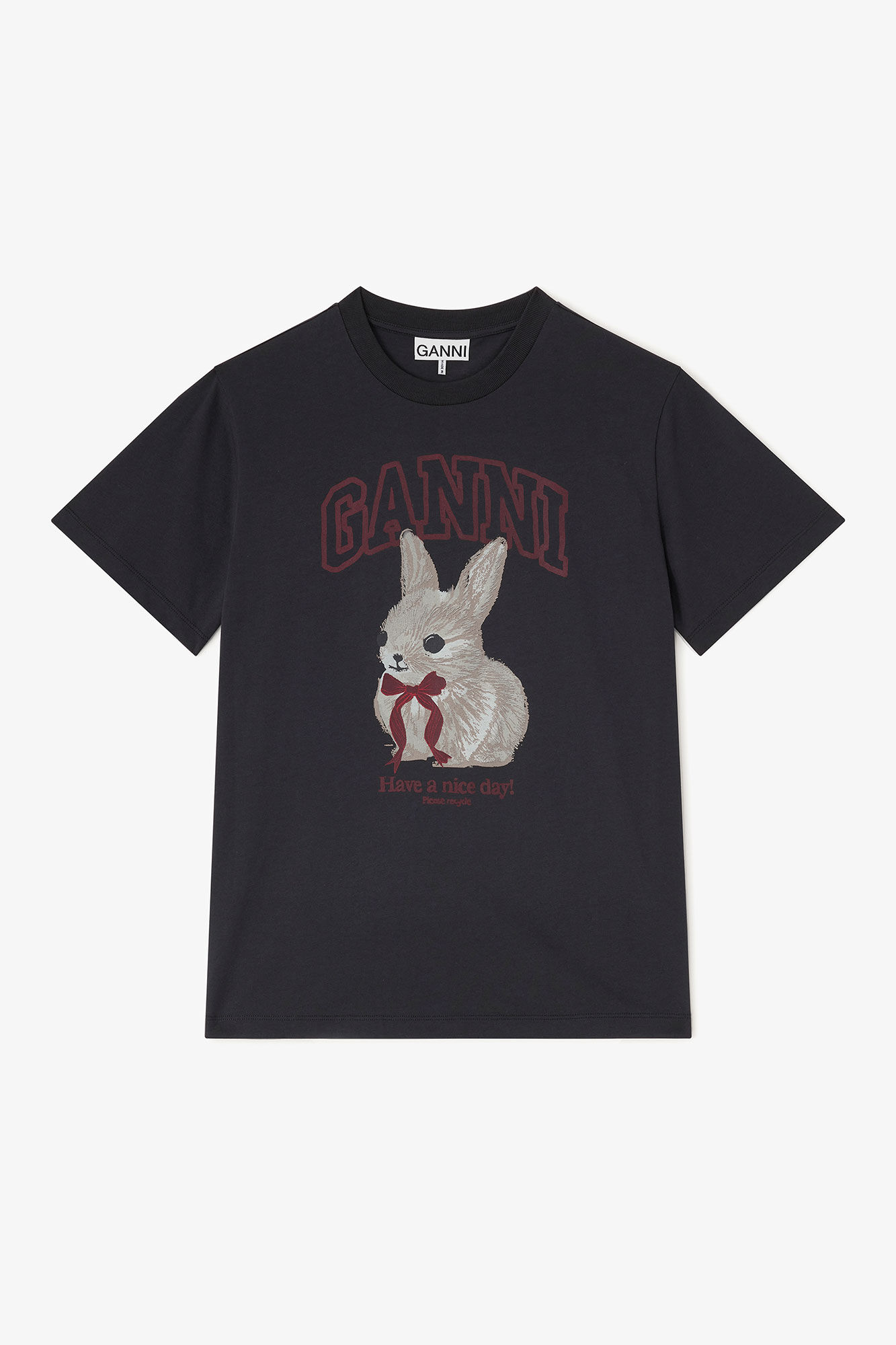 Phantom Grey Bunny T-shirt | GANNI (Global) MY