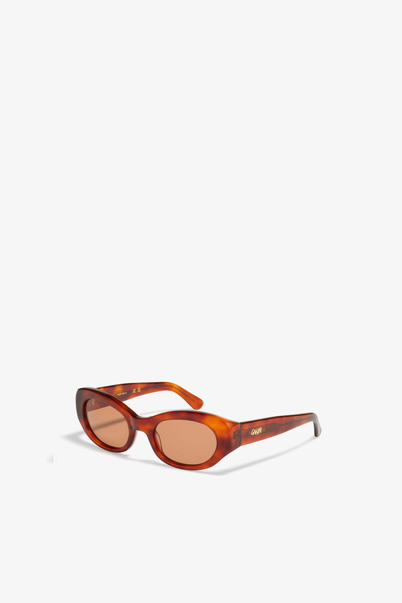 GANNI x Ace & Tate Tiger's Eye Dakota Sunglasses, Acetate, in colour Tiger's Eye - 2 - GANNI