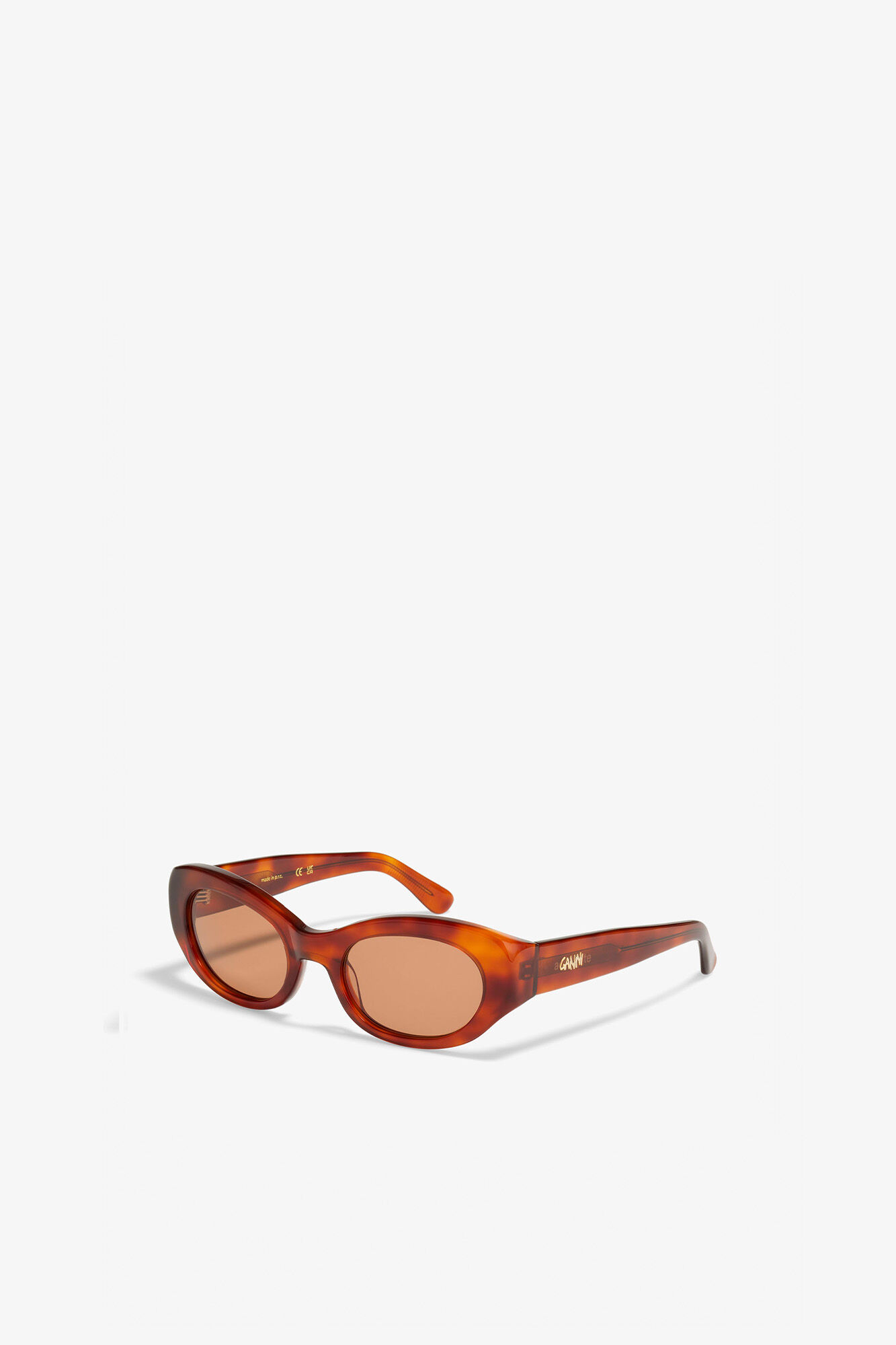 GANNI x Ace & Tate Tiger's Eye Dakota Sunglasses, Acetate, in colour Tiger's Eye - 2 - GANNI