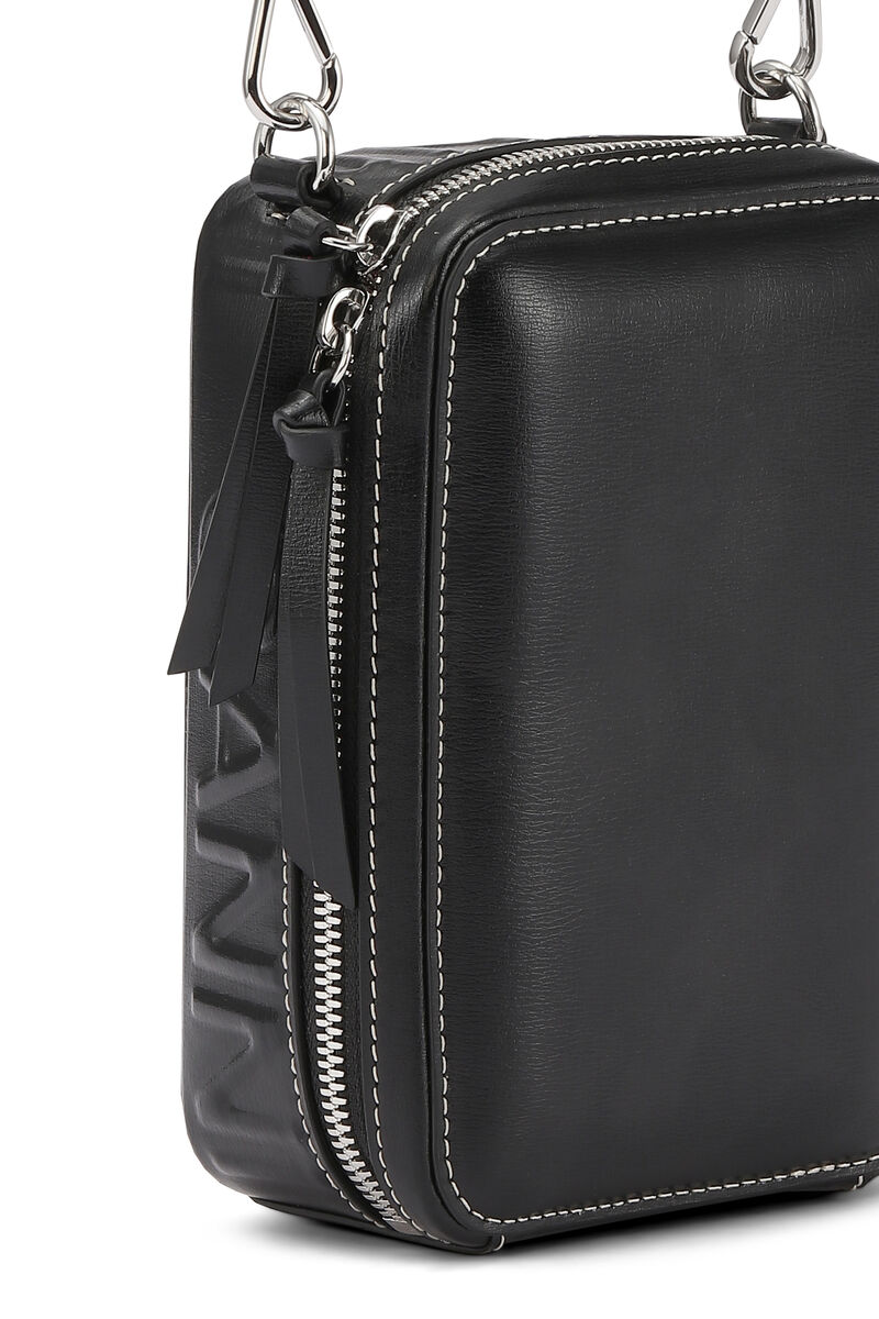 Kameratasche, Leather, in colour Black - 4 - GANNI