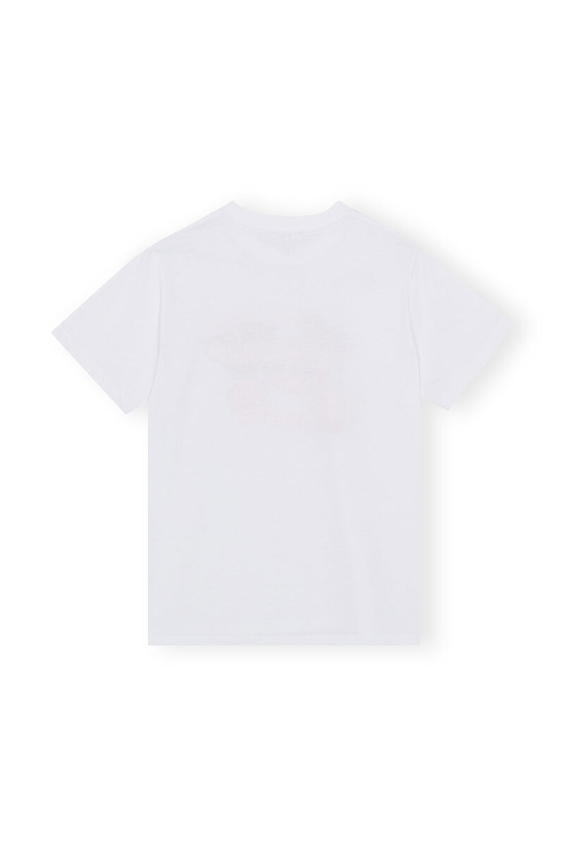 Relaxed Joy T-shirt, Organic Cotton, in colour Bright White - 2 - GANNI