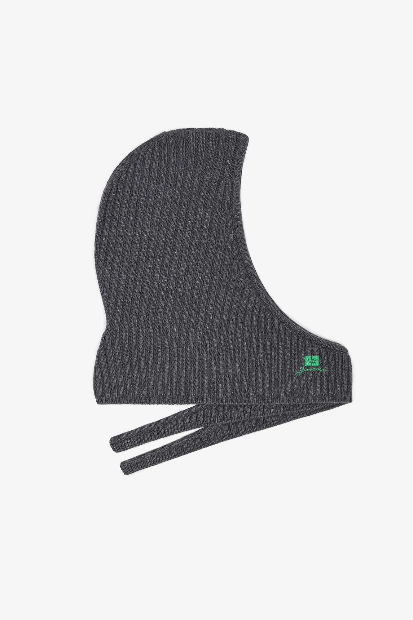Charcoal Grey Grey Wool Mix Balaclava | GANNI US