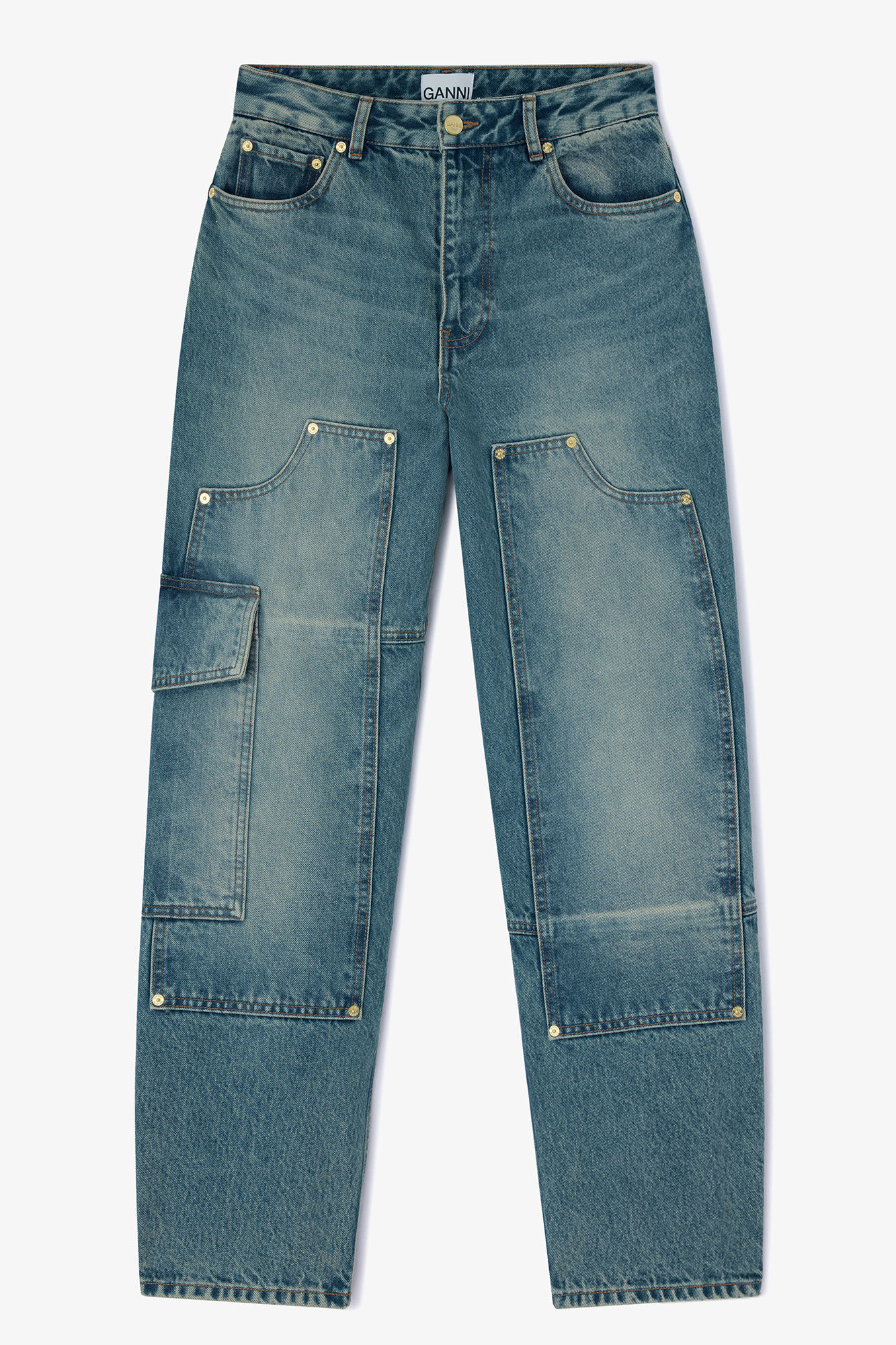 Tint Rigid Audri Jeans, in colour Mid Blue Vintage - 1 - GANNI