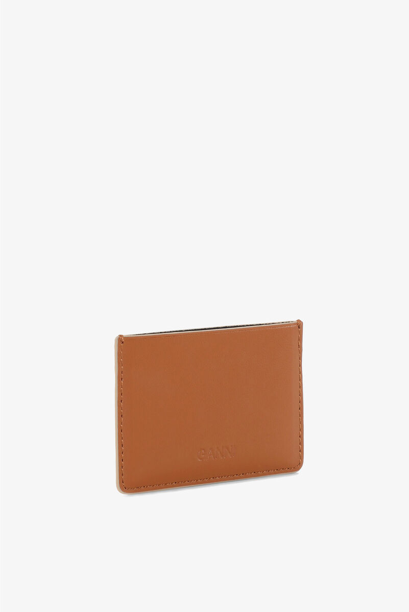 Porte-cartes GANNI Bou marron, Polyester, in colour Caramel Café - 2 - GANNI