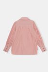 Gestreiftes Oversize-Hemd, Cotton, in colour Thin Stripe Orangedotcom - 2 - GANNI