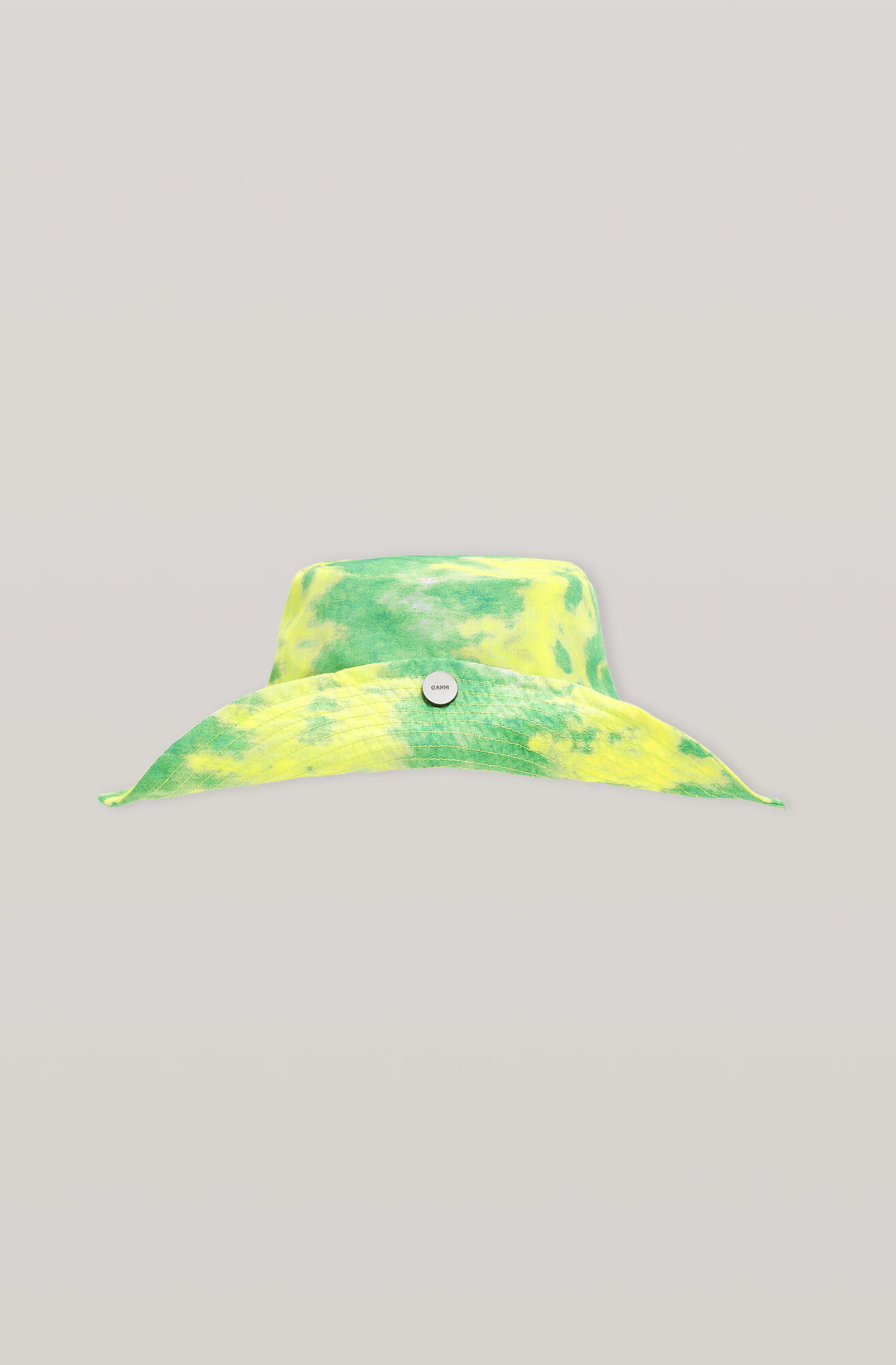 Chapeau avec attache pression en tissu technique recyclé, Polyester, in colour Kelly Green - 1 - GANNI