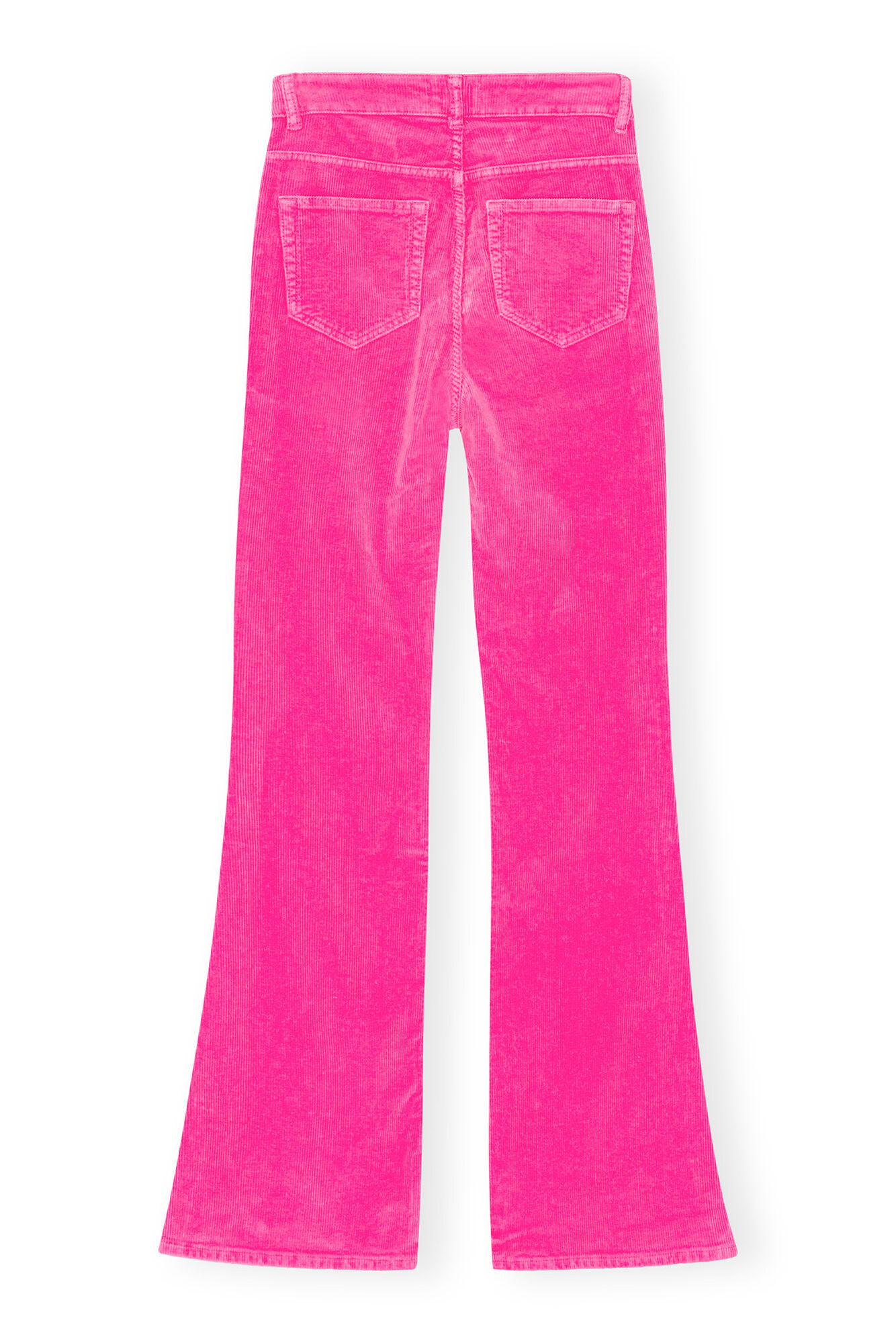 Pink Washed Corduroy Iry Trousers, Elastane, in colour Orchid Smoke - 2 - GANNI