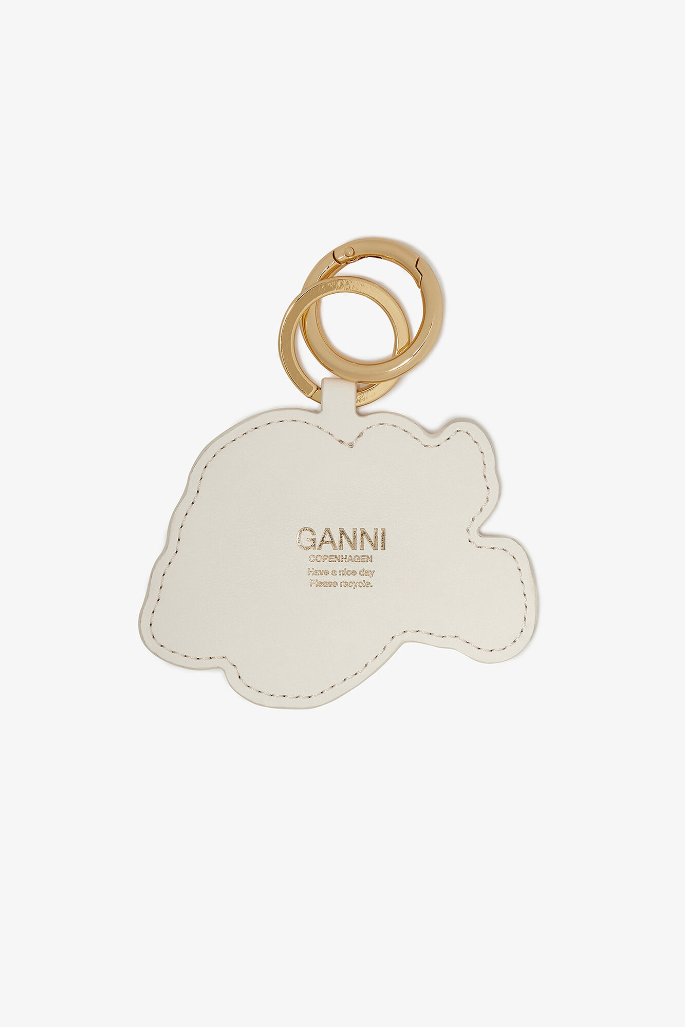 Tobacco Brown Brown Puppy Keyring | GANNI US