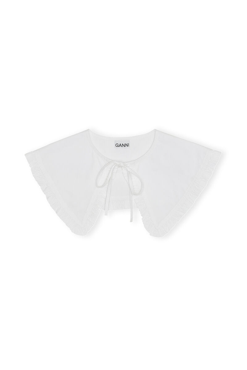 Detached Collar, Cotton, in colour Bright White - 1 - GANNI