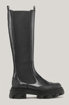 Knee Chelsea Boots, Leather, in colour Black - 1 - GANNI