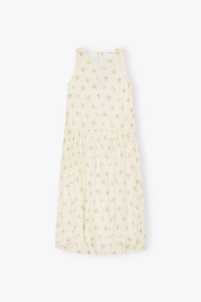 White Floral Dress, Antique White
