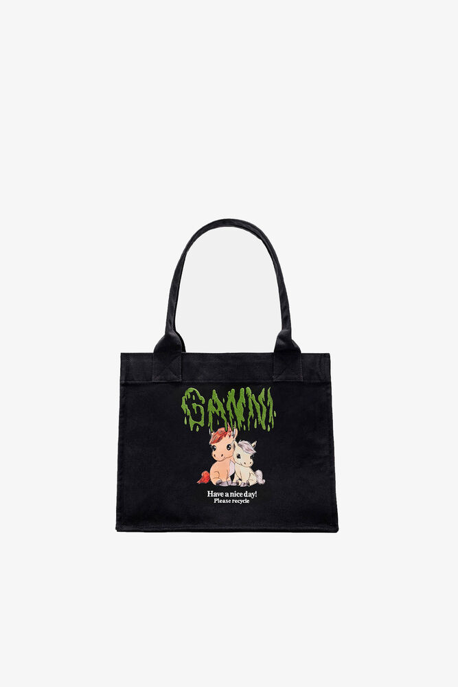 Pony Printed Large Tote, Phantom