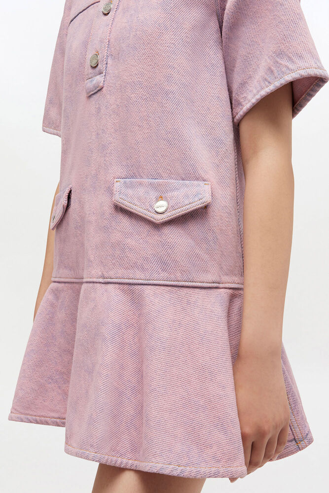 Pink Washed Denim Dress, Cameo Pink