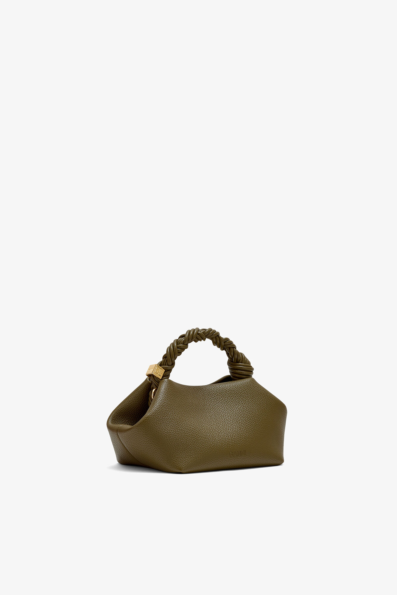 Small Bou Bag（グリーン）, Recycled Polyester, in colour Military Olive - 2 - GANNI