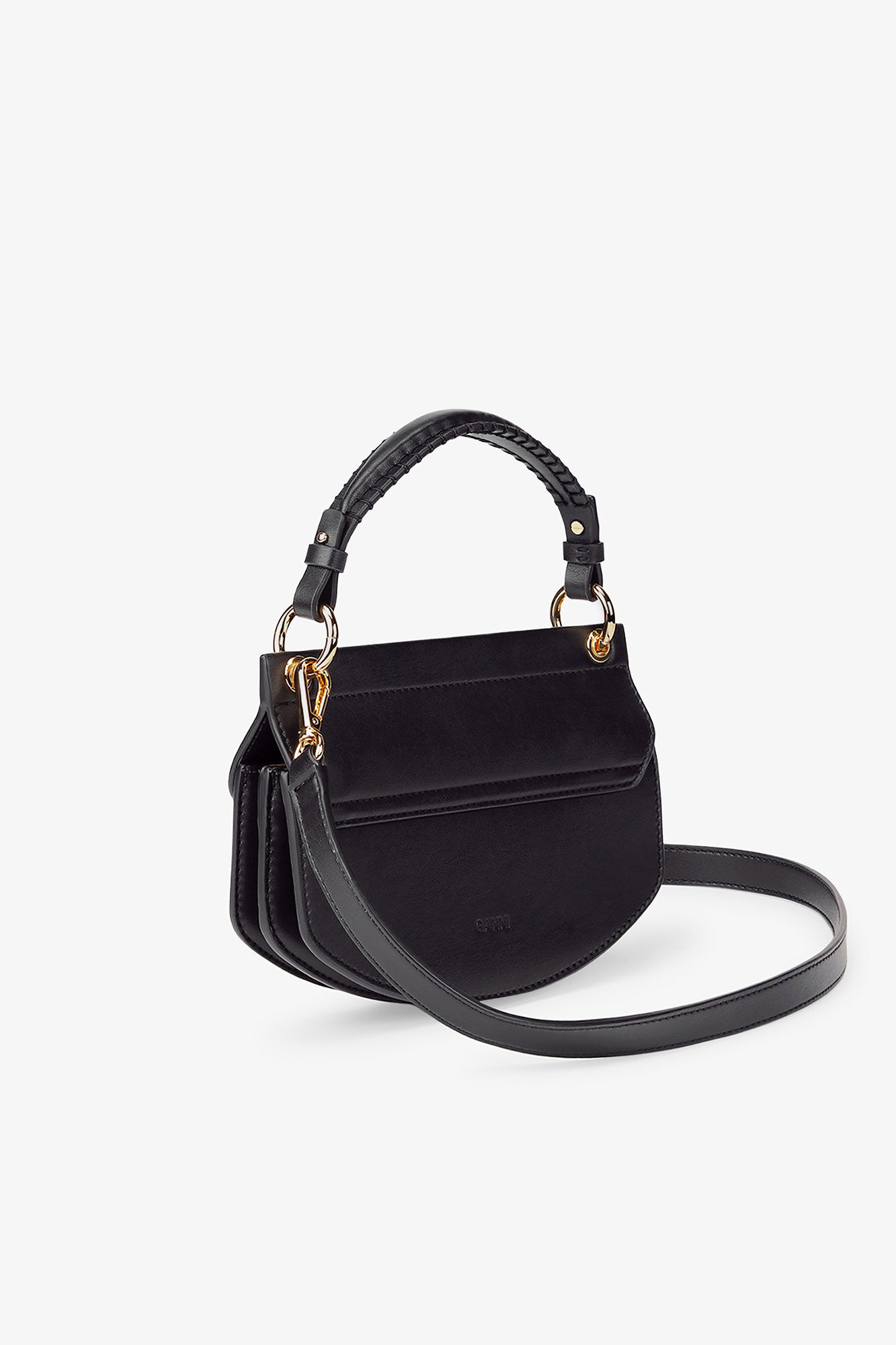 Black Mini Top Handle Apo-G Bag, Polyester, in colour Black - 2 - GANNI
