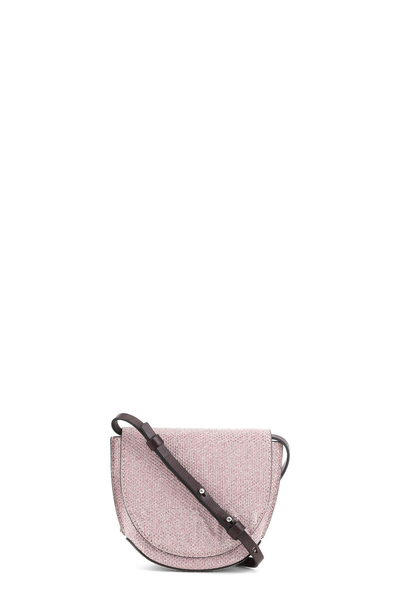 Banner Nano Saddle Bag, in colour Light Lilac - 1 - GANNI