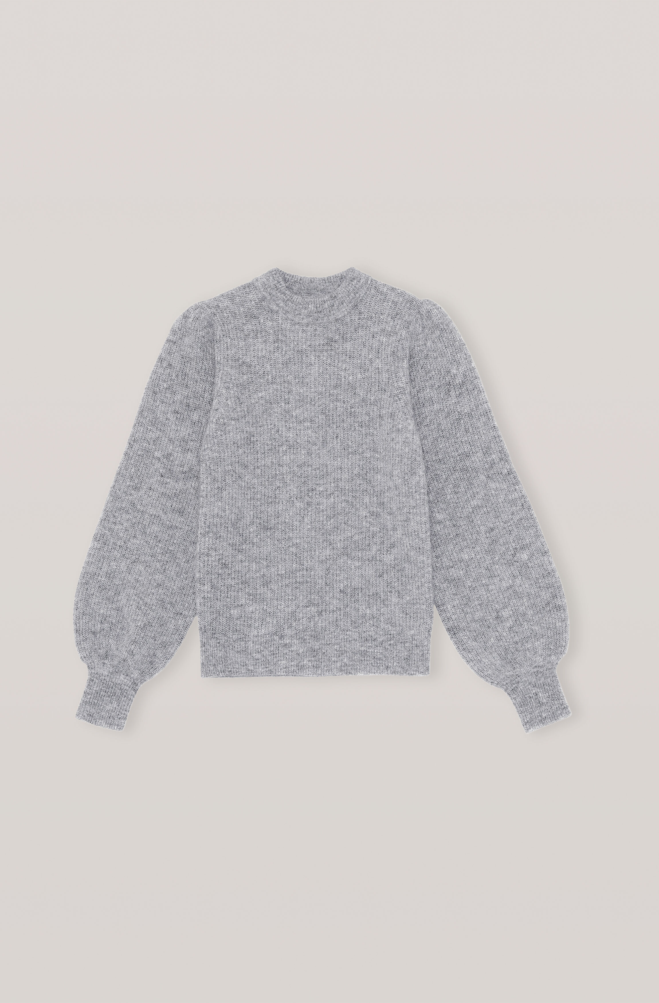 ganni soft wool knit hoodie