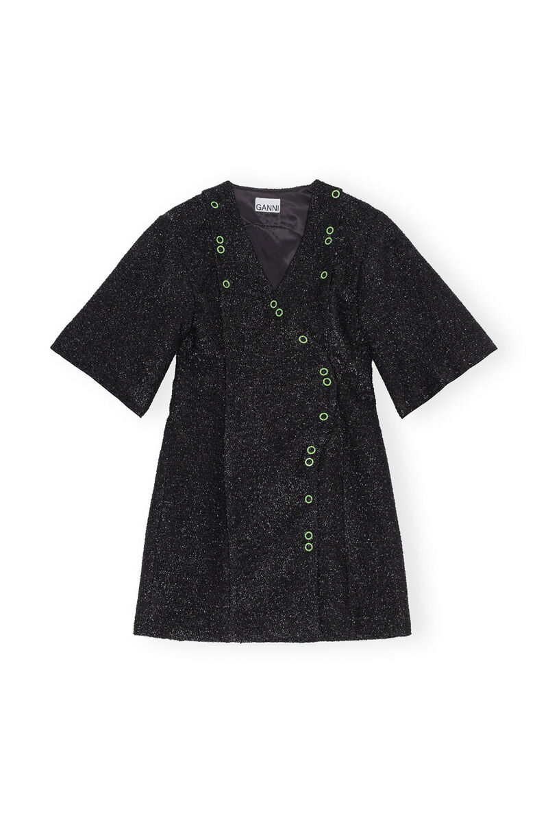Sparkle Mini Dress, Acryl, in colour Black - 1 - GANNI