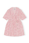 Denim Mini Dress , Cotton, in colour Paisley Shrinking Violet - 1 - GANNI