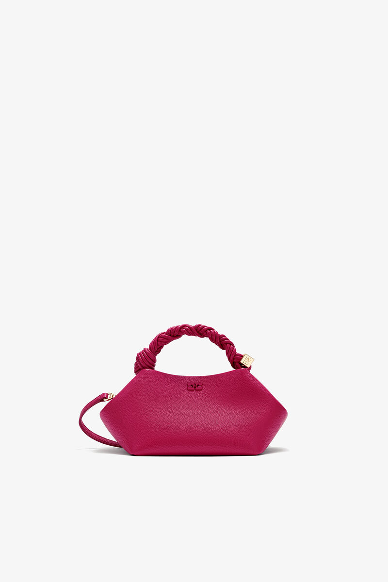 Small Bou Bag（グレインレッド）, Recycled Polyester, in colour Persian Red - 1 - GANNI