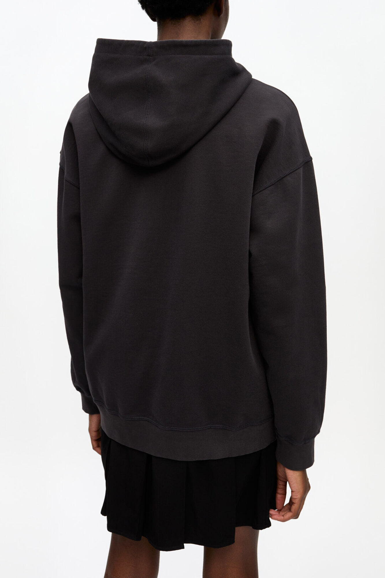 Black Isoli Cherries Oversized Hoodie, Organic Cotton, in colour Phantom - 3 - GANNI