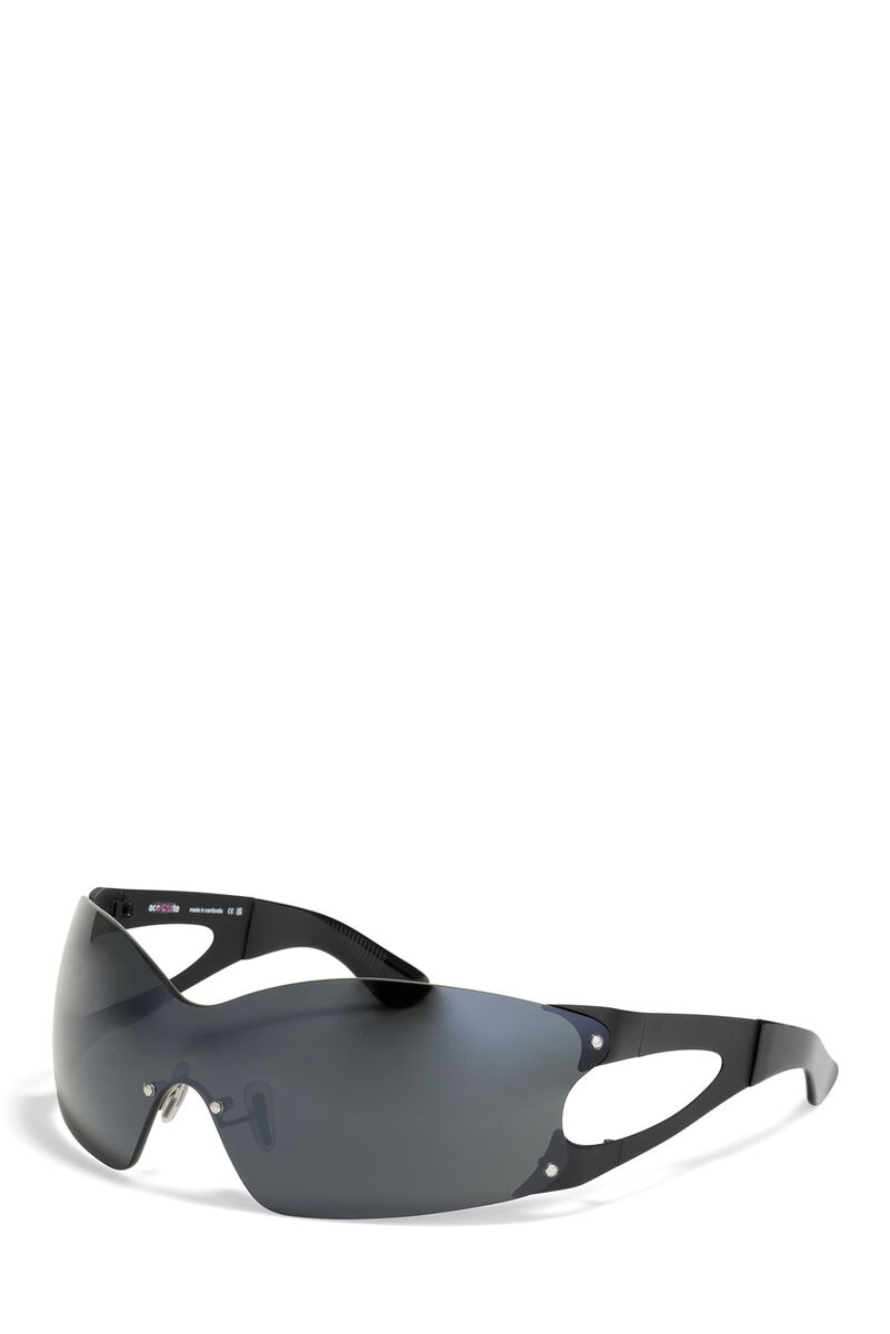 GANNI x Ace & Tate Black Noel Sunglasses, Acetate, in colour Black - 3 - GANNI