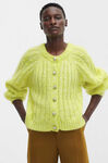 Relaxed Mohair Cardigan, Merino Wool, in colour Egret - 1 - GANNI