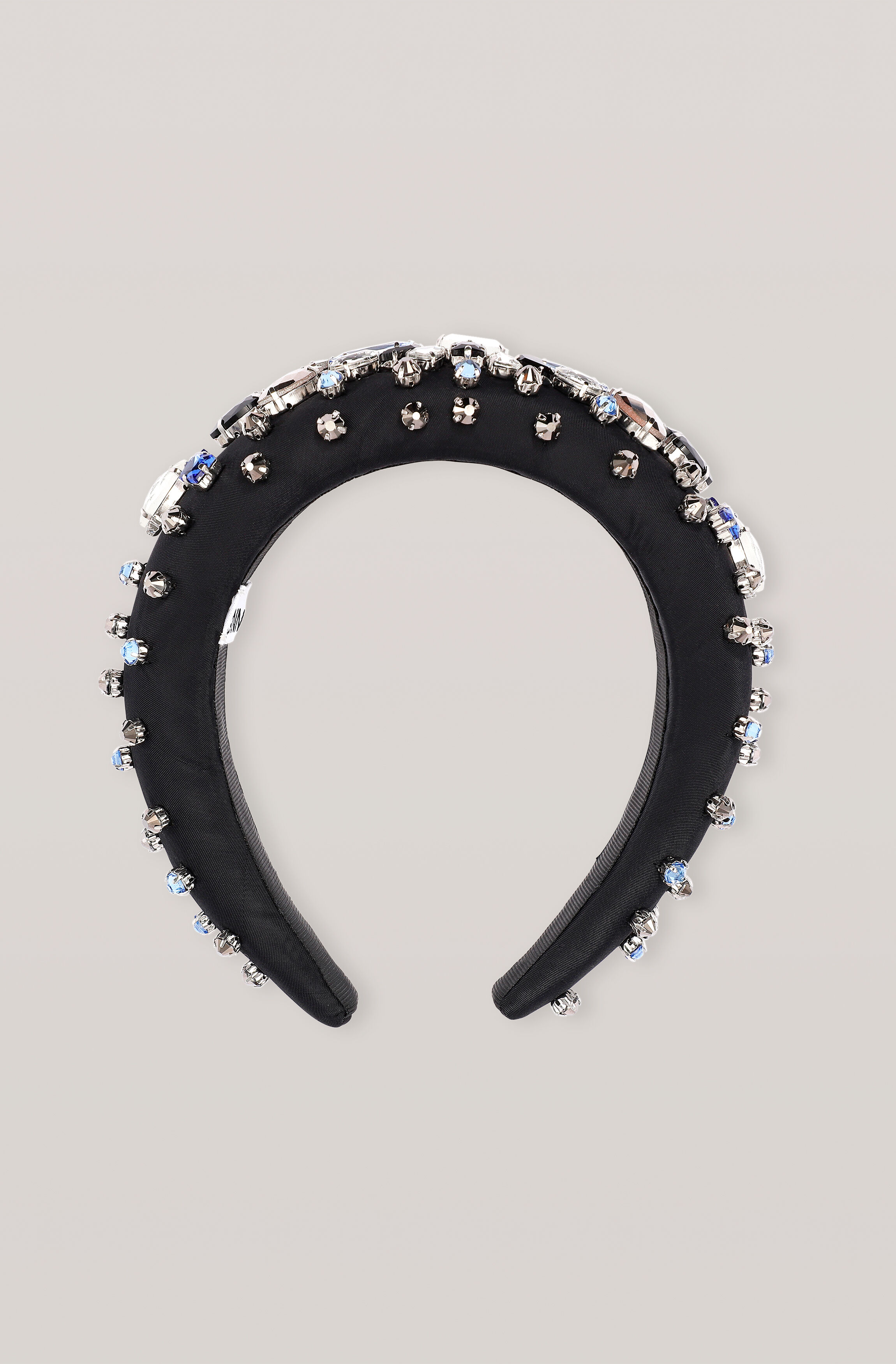 Crystals Headband, Polyester, in colour Black - 1 - GANNI