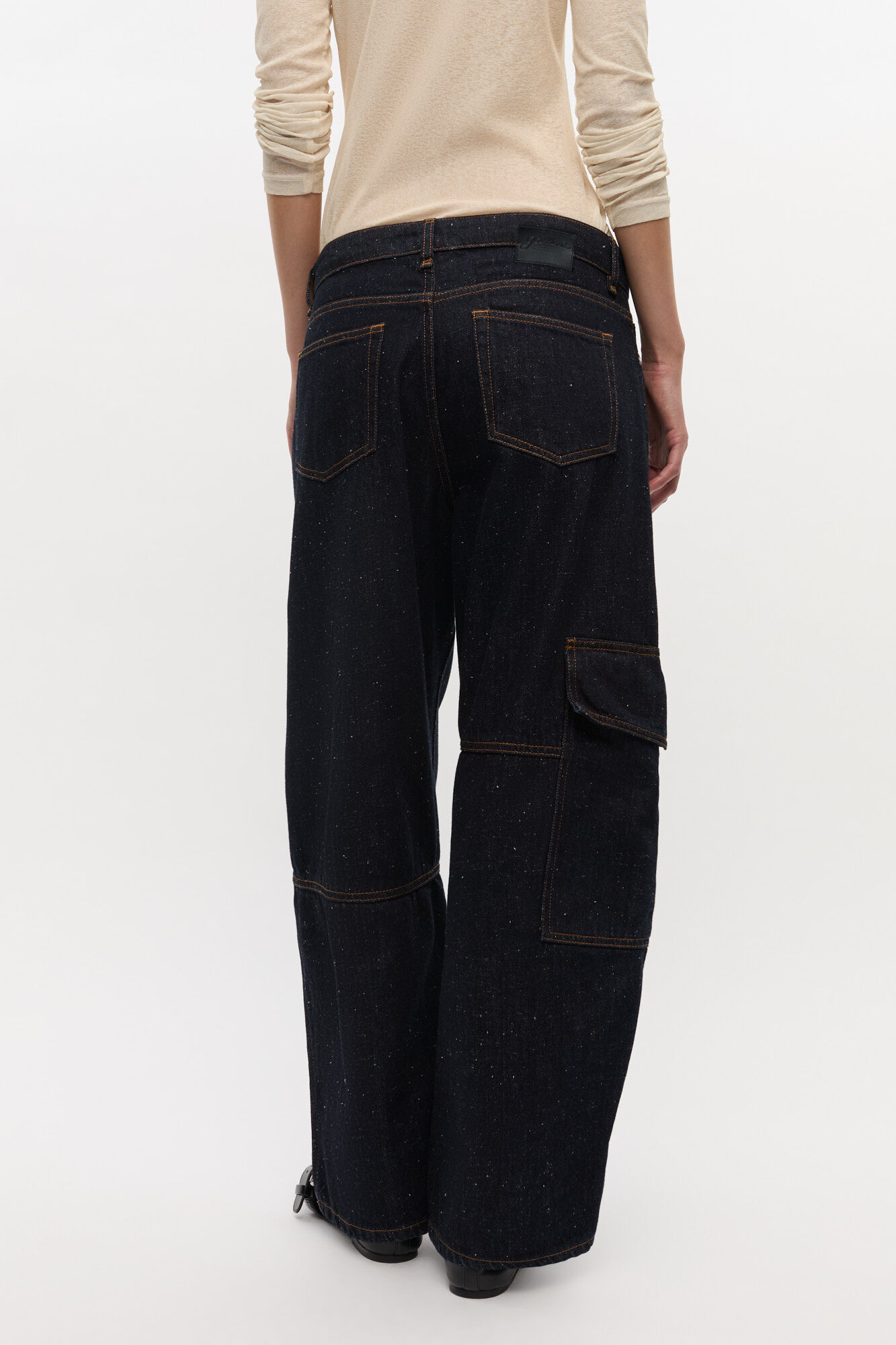 Neppy Carpenter Jeans, Cotton, in colour Dark Blue Stone - 4 - GANNI
