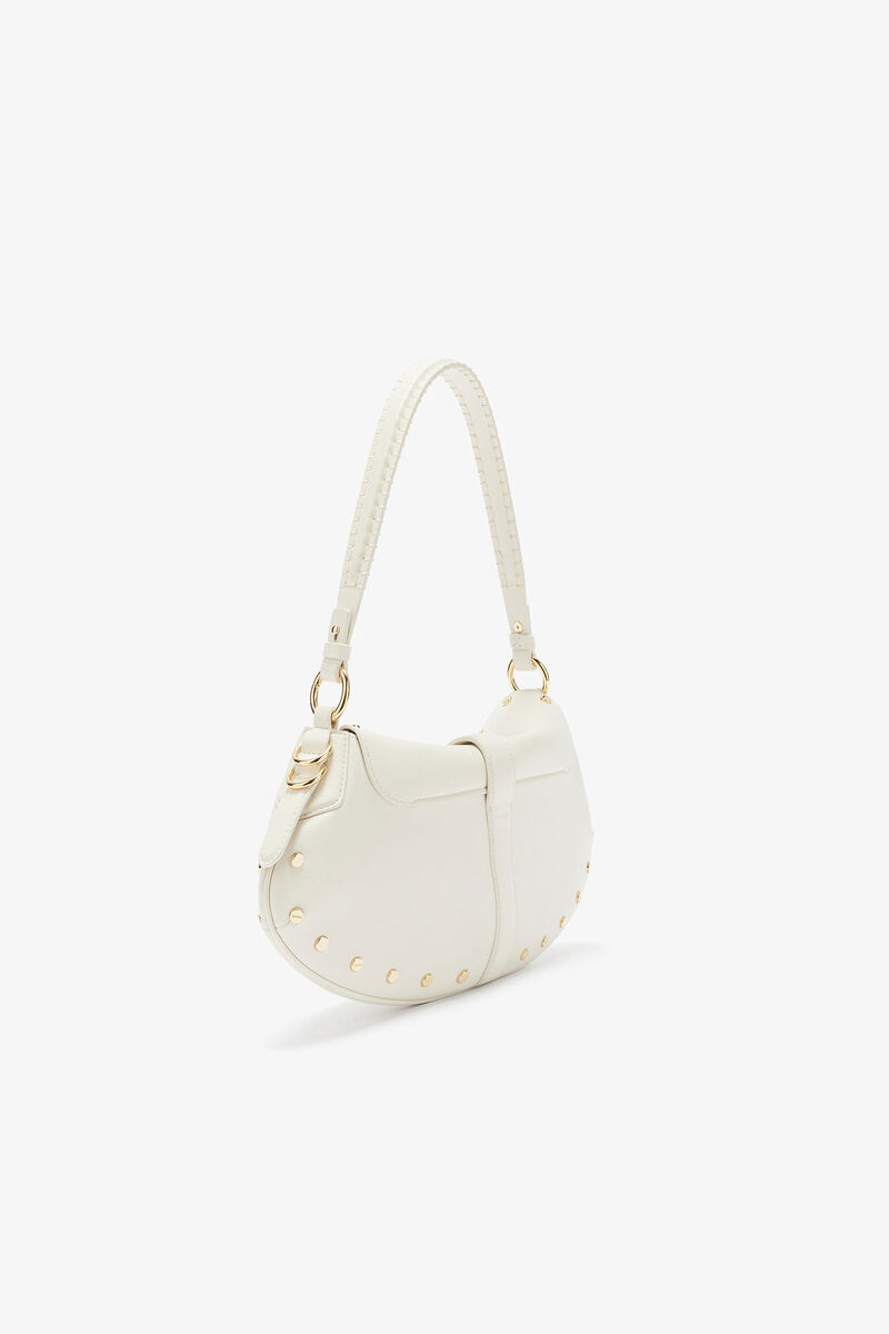 B-Kat Bag Studs in White, Polyester, in colour Egret - 2 - GANNI