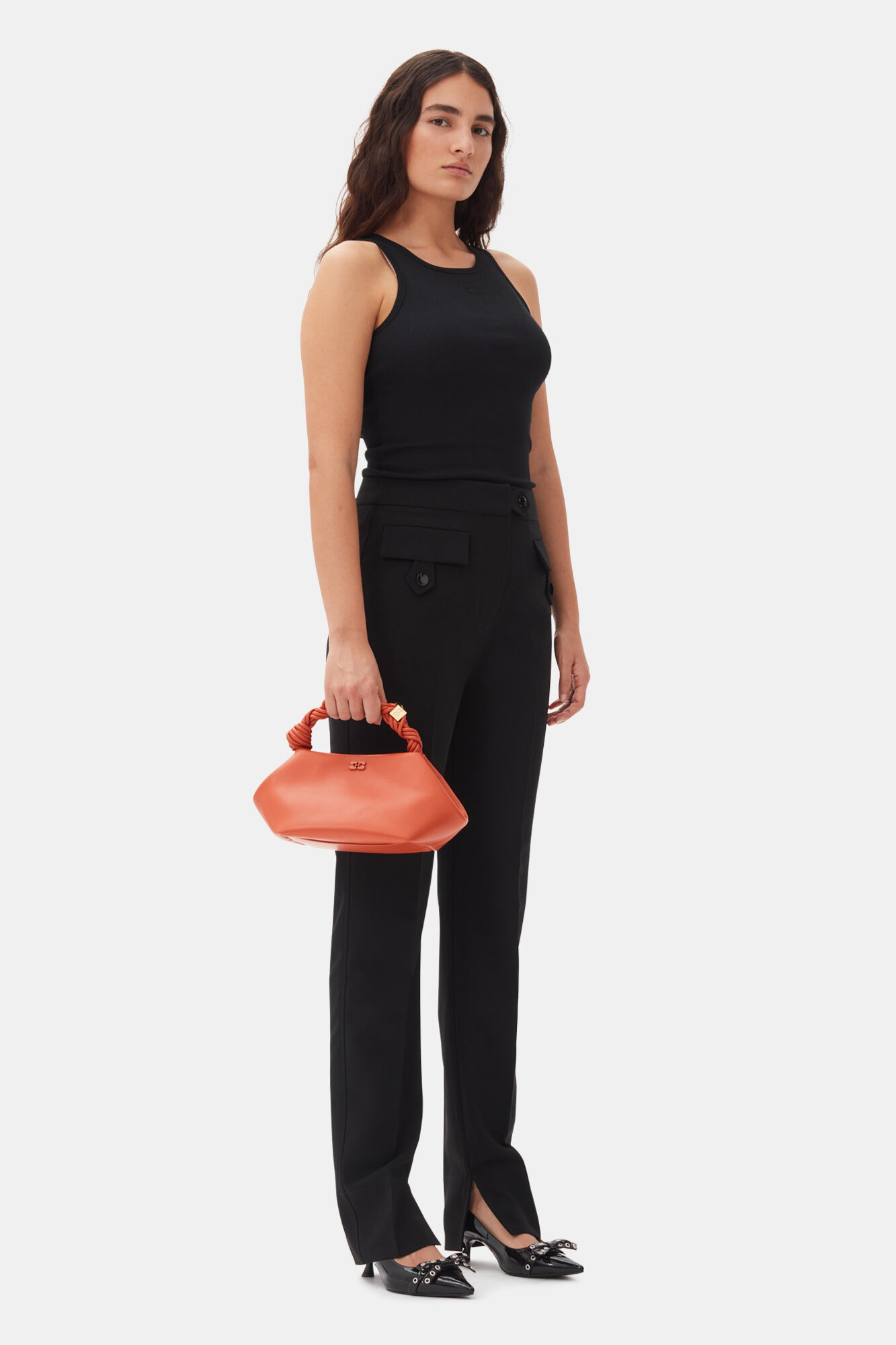 Orange Small GANNI Bou Bag
