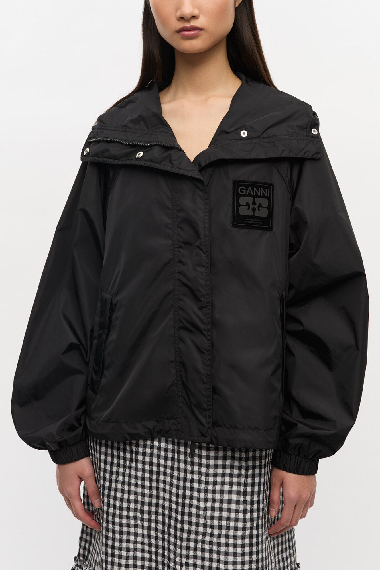 Black Nylon Jacket | GANNI US