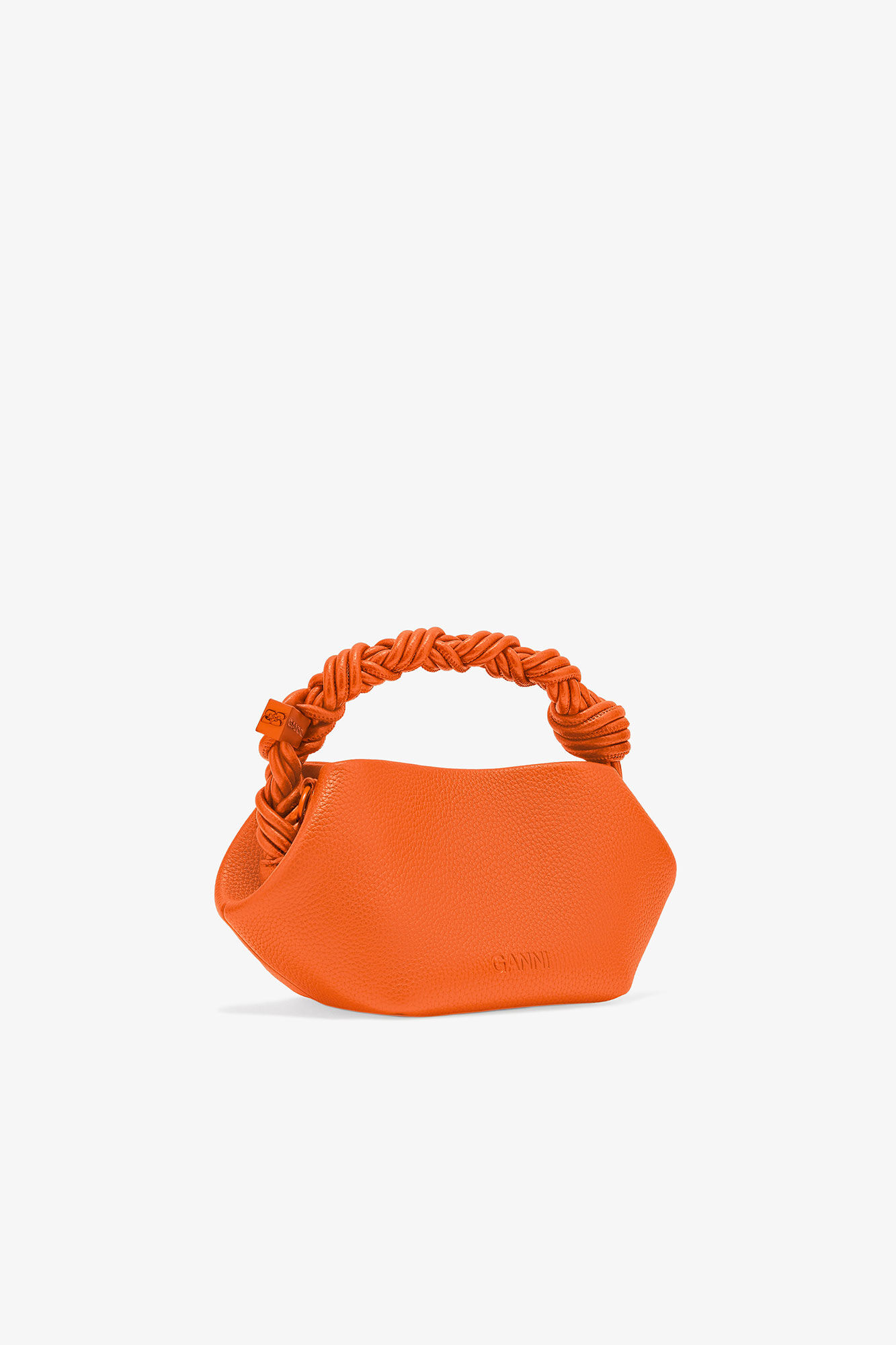 Genarbte, GANNI Mini-Bou-Tasche in Orange, Polyurethane, in colour Russet Orange - 2 - GANNI