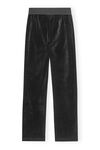 Straight-leg Drawstring Sweatpants, Cotton, in colour Black - 2 - GANNI