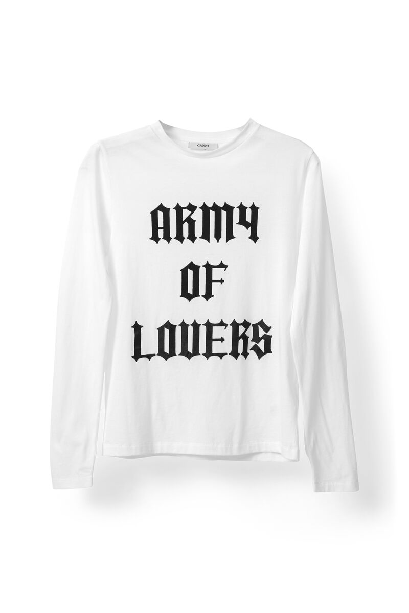 O'Brien T-shirt, Army of Lovers, in colour Bright White - 1 - GANNI