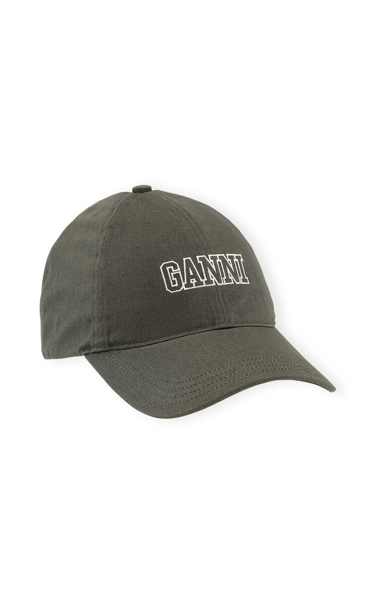Software Heavy Cotton Cap, Cotton, in colour Kalamata - 1 - GANNI