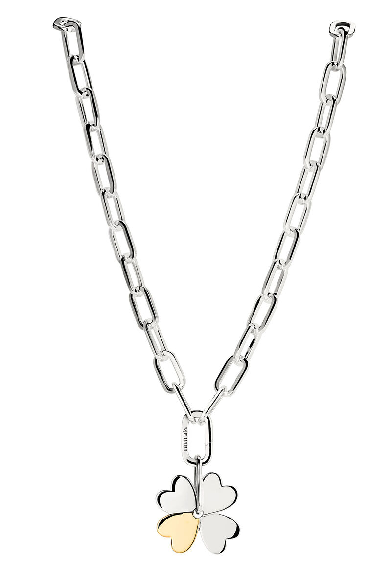 Mejuri x GANNI Clover Pendant halsband, in colour Silver - 3 - GANNI