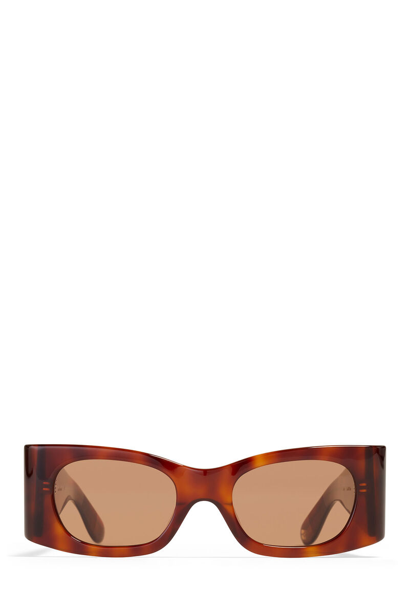 GANNI x Ace & Tate Tiger's Eye Kayla Sunglasses, Acetate, in colour Tiger's Eye - 2 - GANNI