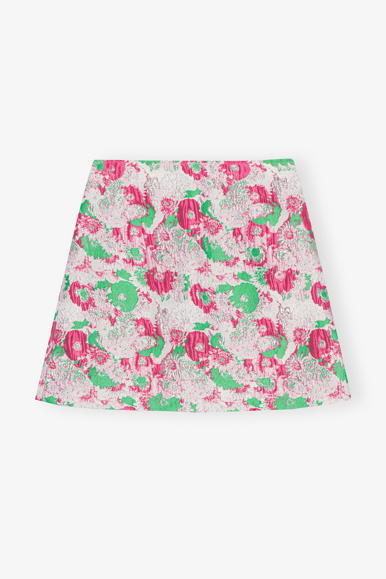 ★Ganni★ 3D Jacquard Mini Skirt Oyster Gray F7644873 F76448 GANNI - 3D Jacquard Mini Skirt Oyster Gray | Høyer