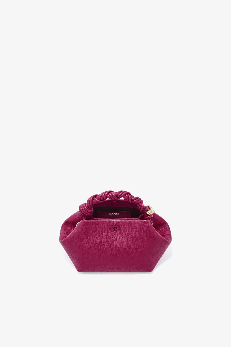 Small Bou Bag（グレインレッド）, Recycled Polyester, in colour Persian Red - 3 - GANNI