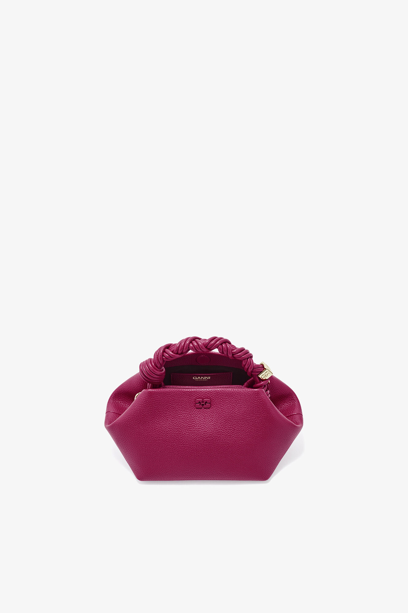 Small Bou Bag（グレインレッド）, Recycled Polyester, in colour Persian Red - 3 - GANNI