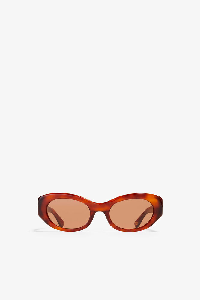 GANNI x Ace & Tate Tiger's Eye Dakota Sunglasses, Tiger's Eye