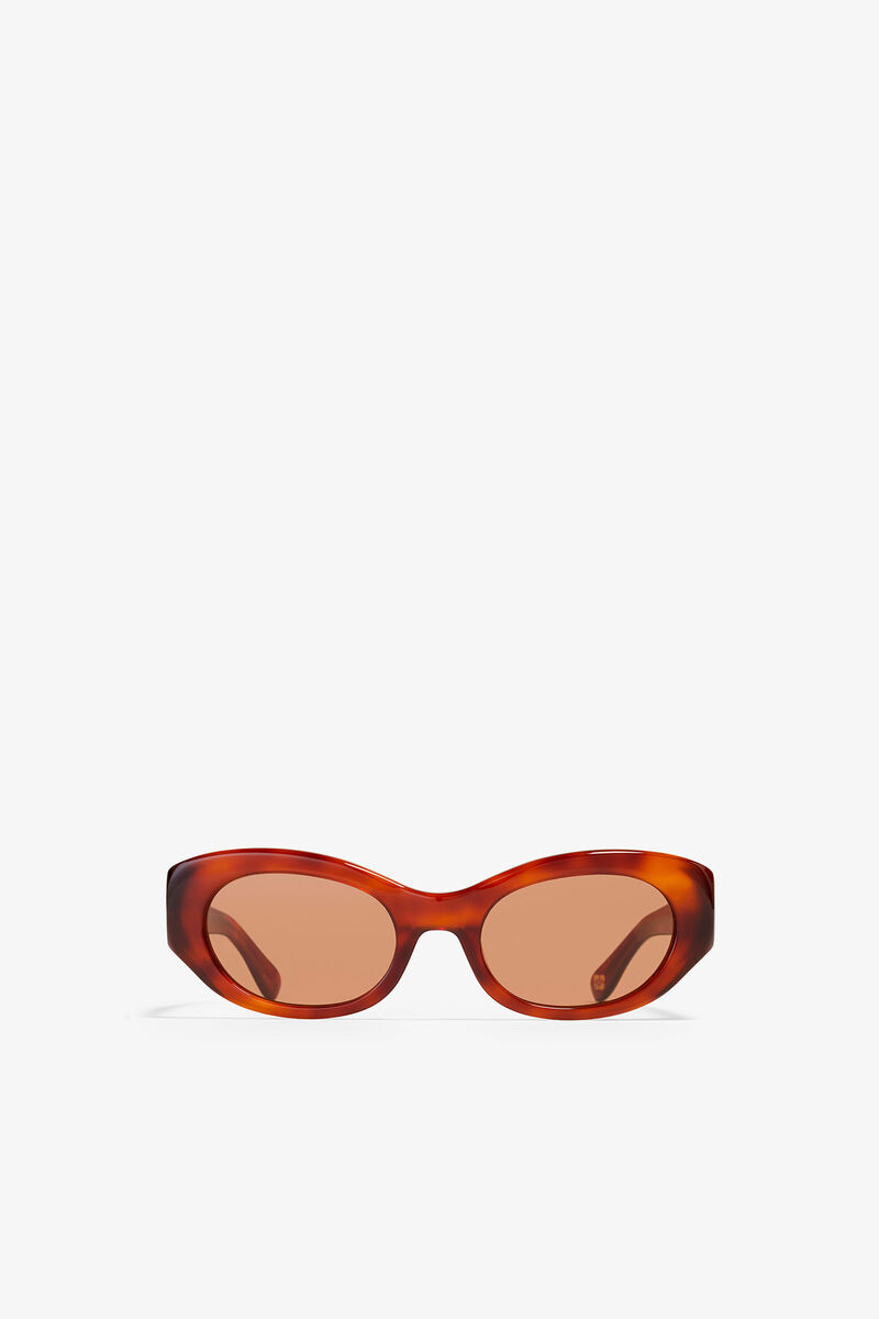 GANNI x Ace & Tate Tiger's Eye Dakota Sunglasses, Acetate, in colour Tiger's Eye - 1 - GANNI