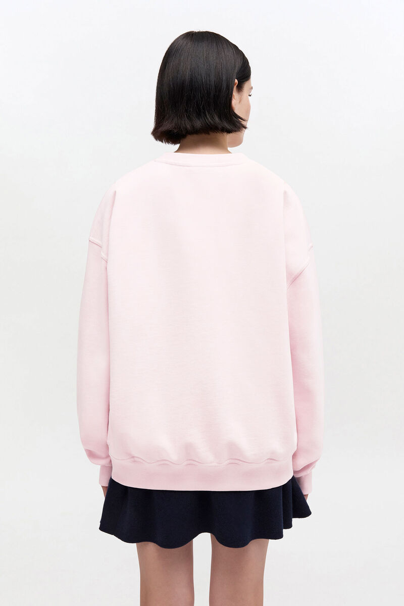 Pink Poodle Sweatshirt, in colour Chalk Pink - 2 - GANNI