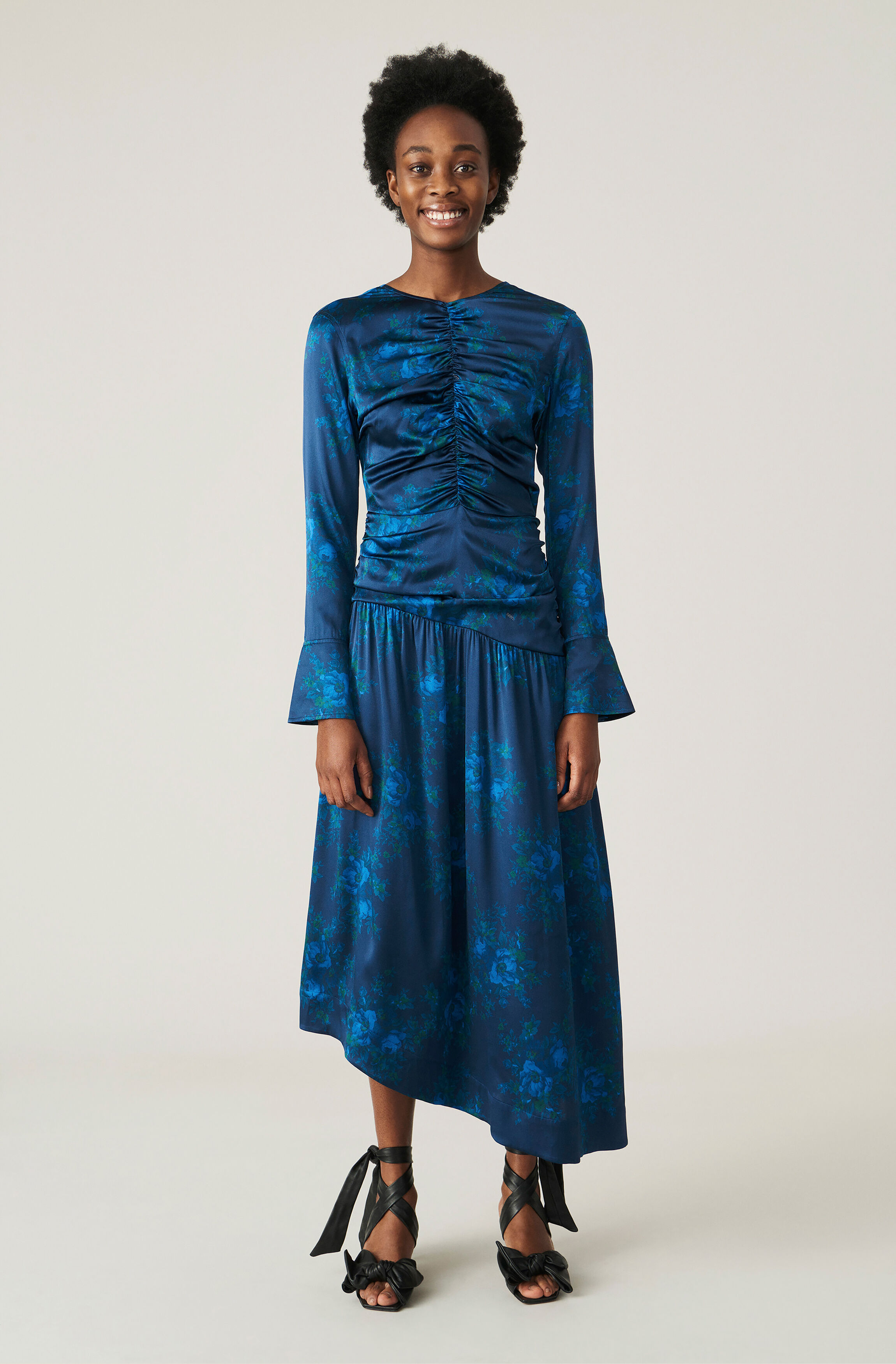 ganni silk dress