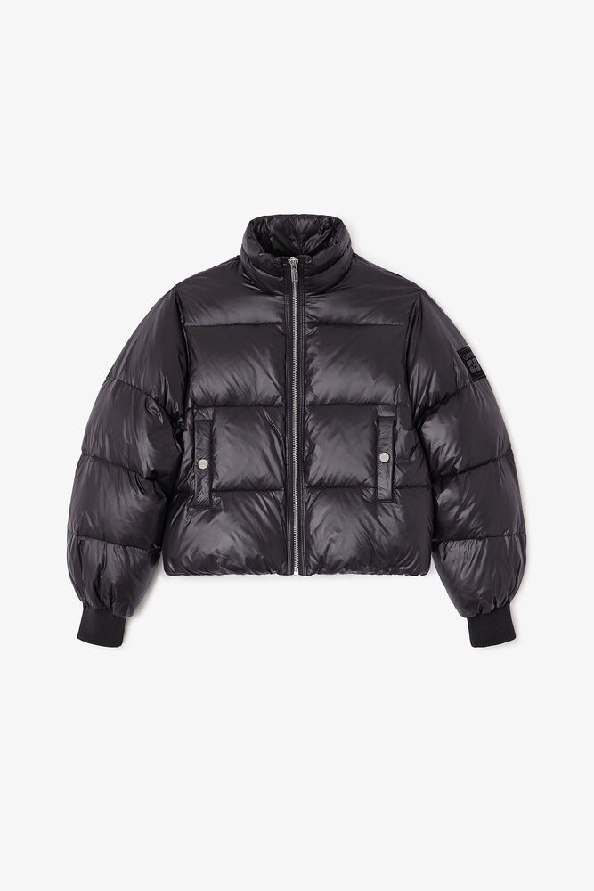 Black Short Puffer Jacket, Black