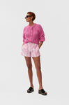 Tech Fabric Shorts, Polyester, in colour Dreamy Daze Phlox Pink - 1 - GANNI