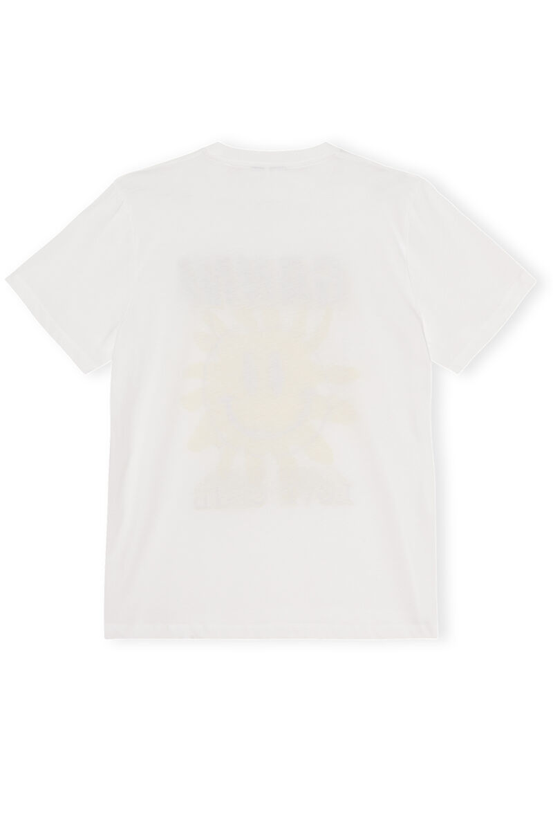 Love Club T-shirt, Cotton, in colour Bright White - 2 - GANNI