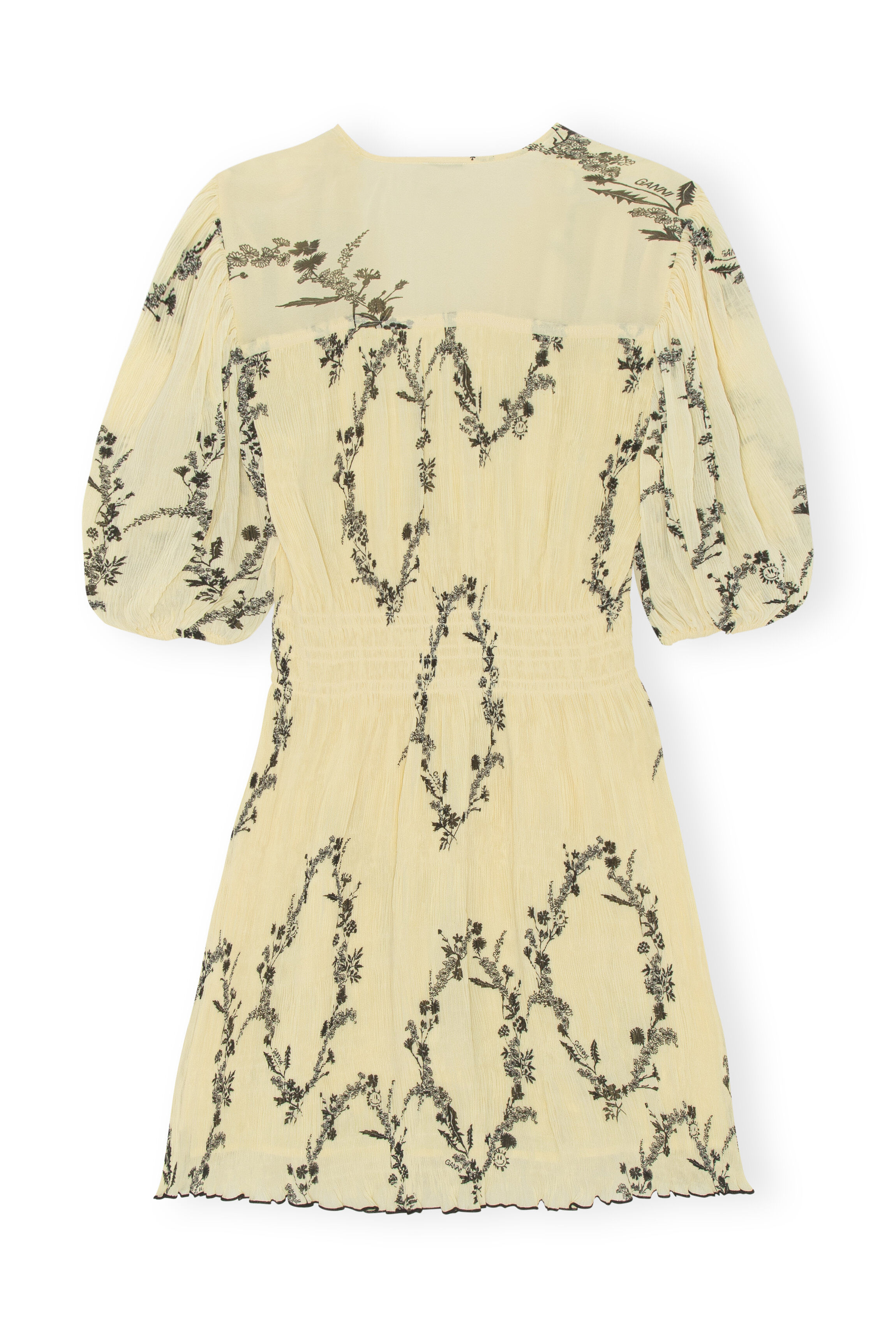 Pleated Georgette Mini Dress | GANNI FR
